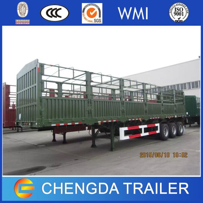 40ton Heavy Duty Fence Cargo Truck Trailer for Sale Images 1