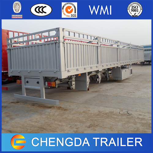 3 Axles Fence Cargo Trailer/ 50ton Livestock Transport Fence Trailer Images 1