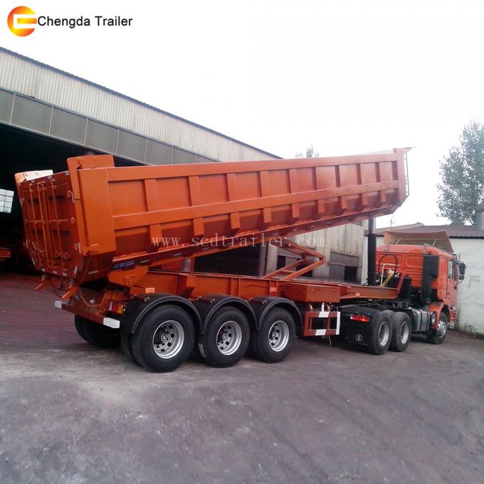 3 Axle Tipper Trailer 12 Wheeler Tipping Trailer for Sale 