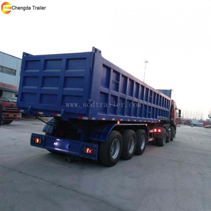 3 Axles 50ton 30cbm Dump Semi Trailer 