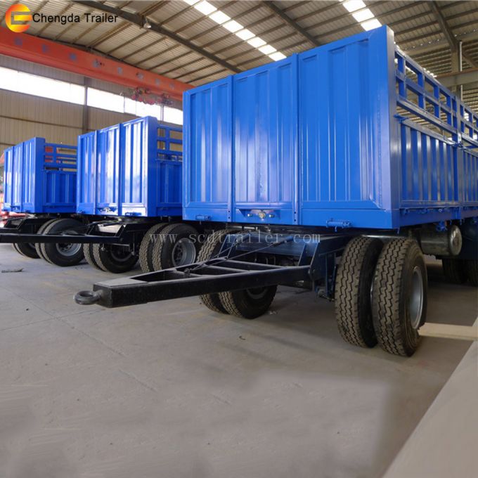 30 Ton 2 Axle Cargo Faltbed Full Trailer Images 1