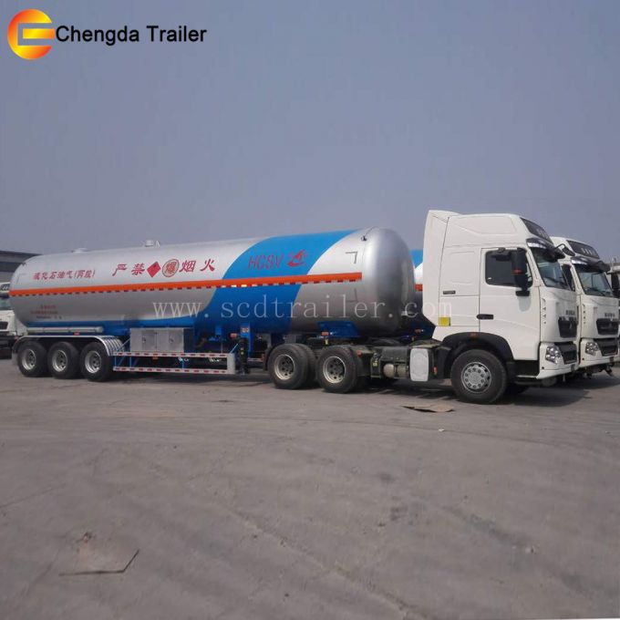 60cbm 3 Axles LPG Storage Tanker Tank Semi Trailer 