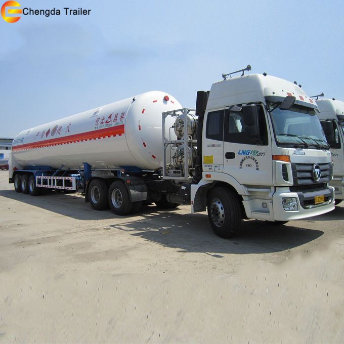 Liquefied Natural Gas Transport 52600L LNG Tank Semi Trailer 