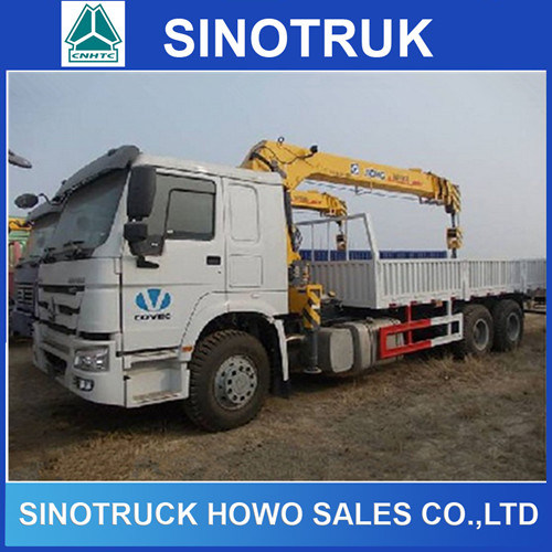 21-30ton 336HP Sinotruk 12ton 6X4 HOWO Crane Truck for Sale 