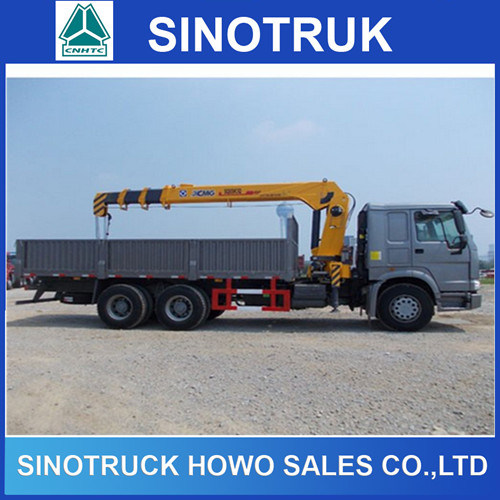 Sinotruk Cargo Truck 336HP 10ton 12ton 10 Wheeler HOWO Crane Truck 