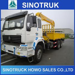 Sinotruk HOWO A7 6X4 10 Wheeler Crane Truck for Sale