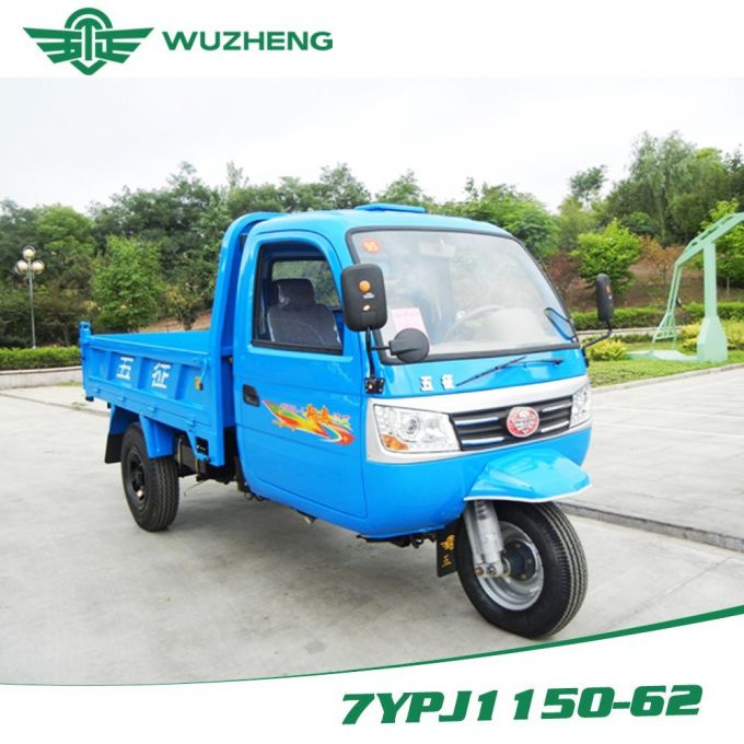 Chinese Waw Closed Cargo Diesel Motorized 3-Wheel Tricycle with Cabin 