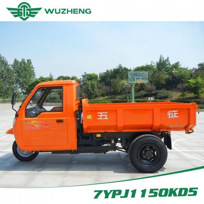 Chinese Waw Cargo Diesel Motorized 3-Wheel Tricycle with Cabin 