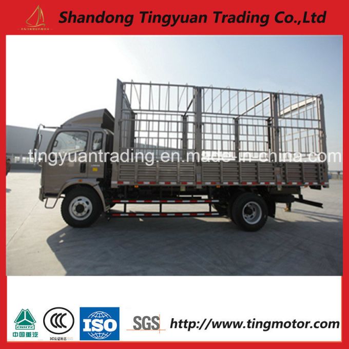 China HOWO 4X2 Light Fence Cargo Truck 