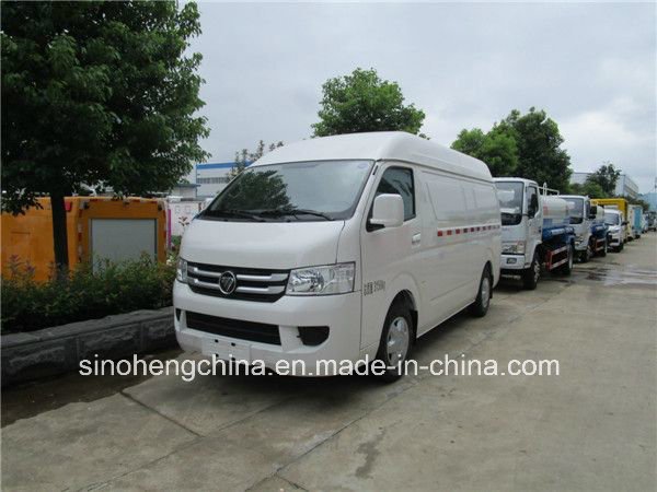 Foton 3tons Freezer Van Truck/4X2 Small Refrigerator Truck for Selling Images 1