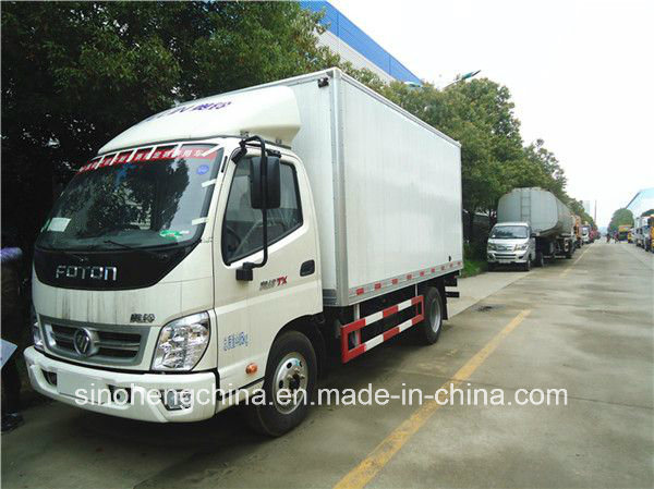 Hot Sale Foton 4X2 Freezer Cargo Van 5tons Small Refrigerator Truck Images 1