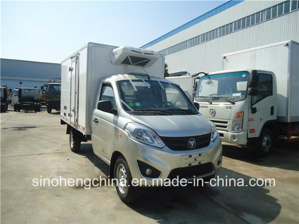 Hot Selling Foton 1-2tons Freezer Van Truck/4X2 Mini Refrigerator Truck Images 1
