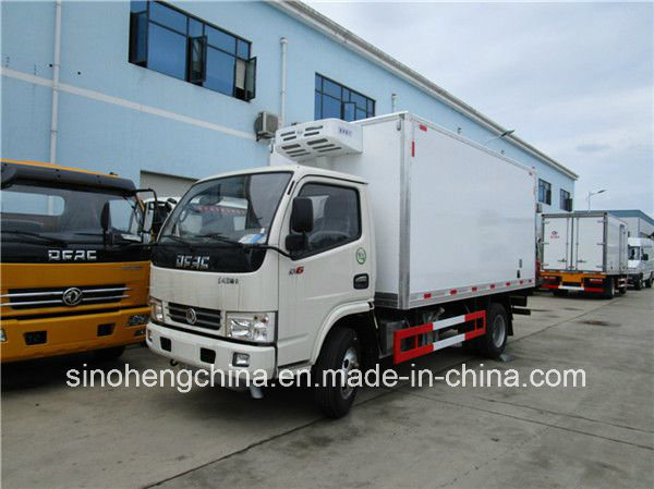DFAC 4tons Thermo King Freezer Van Truck/4X2 Small Refrigerator Truck for Selling Images 1