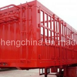 2 Axles Cargo Storage Grid Semi Trailer for Truck