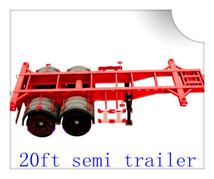 20ft Cheap Price Skeleton Semi Trailer for Transport Images 1
