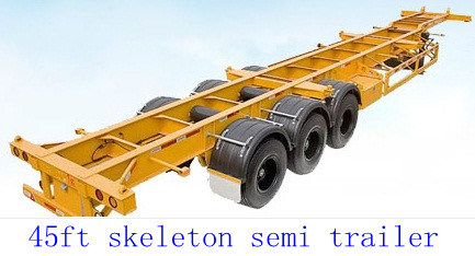 45ft Skeletal Semi Trailer with Skeleton Suspension Images 1
