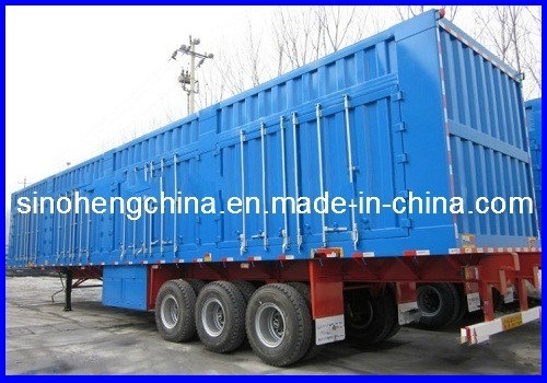 Tri-Axles Van-Type Box Cargo Semi Trailer 30 Ton Images 1