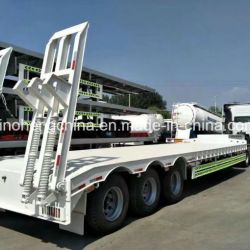 Excavator Transportation Gooseneck Low Bed Semi Trailer 3 Axles