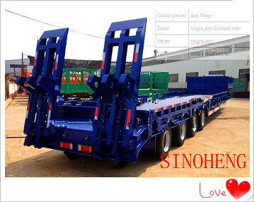 Low Bed Semi Trailer with 4 Axle Images 1