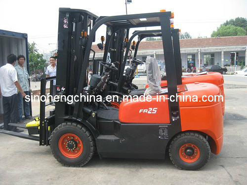 2.5 Ton Diesel Forklift Truck with Competitive Price Sh25fr Images 1