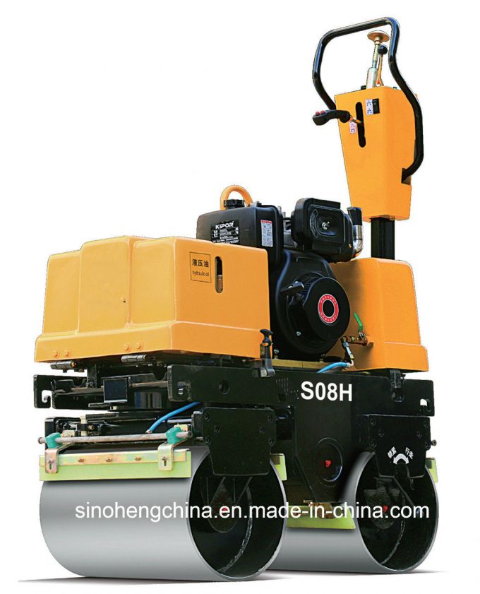 Mini Compactor Double Drum Vibratory Road Roller From China Jms08h 