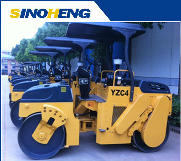 Hot Selling Double Drum Vibratory Road Machine Roller 4 Ton Images 1