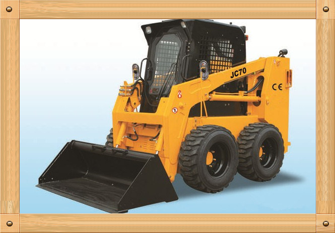 70kw Skid Steer Loader with CE, Mini Hydraulic Loader Images 1