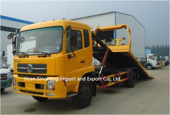 Dongfeng Tianjin Flatbed Towing Truck 4X2/180HP Road Wrecker 