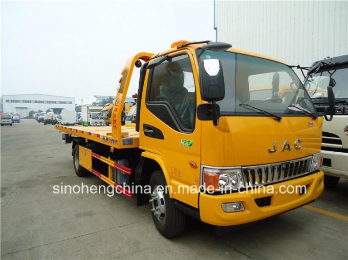 High Quality Best 130HP JAC 4X2 Flatbed Wrecker Towing Truck 