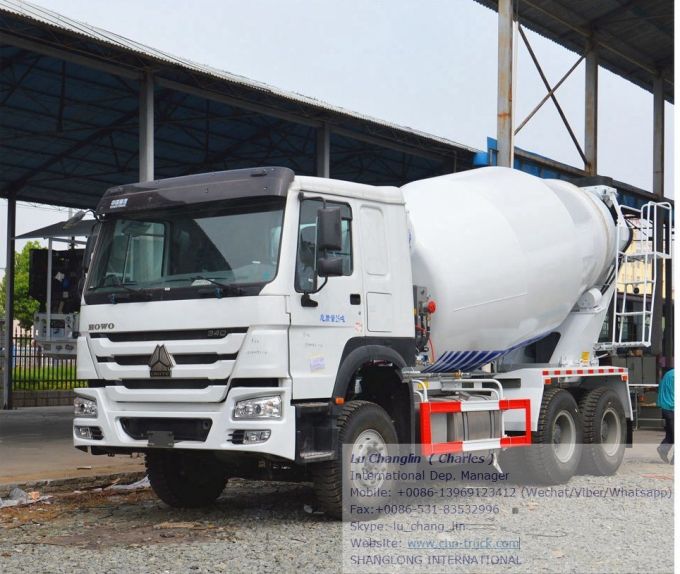 HOWO 9cbm Concrete Mixer Truck Cement Transportation Truck Images 1