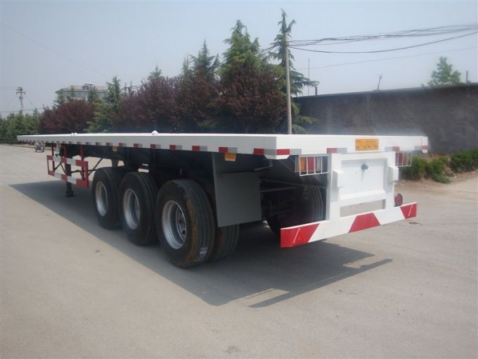 Three Axle Low Bed Trailer for 40 Foot Container 