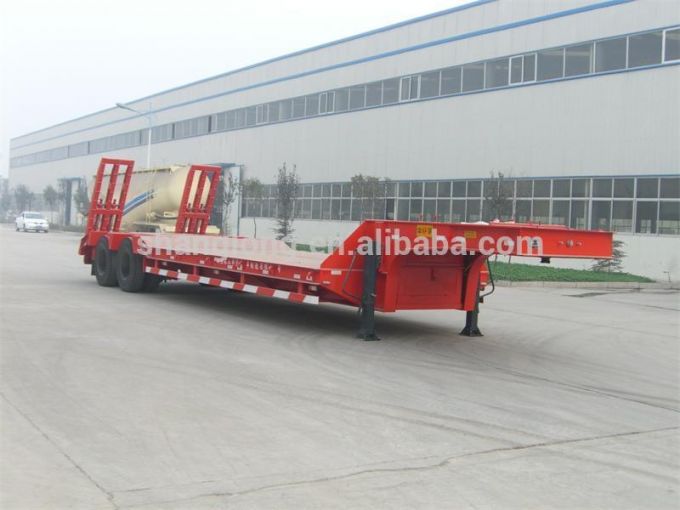 Duble Axles Low Bed Semi Trailer Images 1