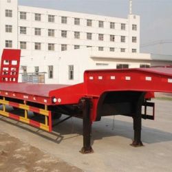 Three Axle 60ton Low Platform Low Flat Bed Semi Trailer