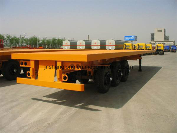 Load 30t Three Axles 20 Feet Container Semi Trailer 