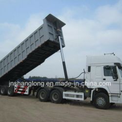 China Three Axles 35 Cbm 45ton Dump Semi Trailer with Hooks