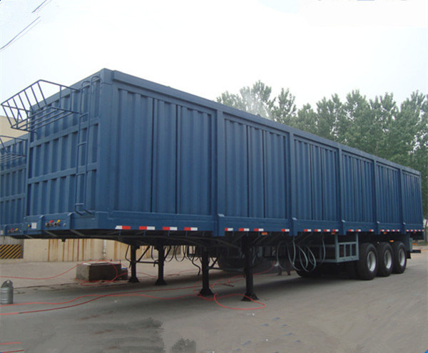 Three Axle Box Semi Trailer 45ton Van Trailer Images 1