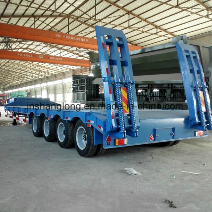 4 Axle 3.5m Width 70t Low Bed Semi Trailer Images 1