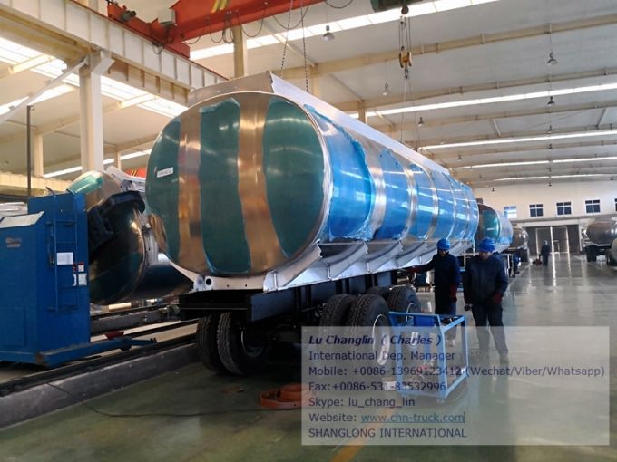 HOWO 3 Axle Aluminum Alloy Fuel/Oil/Diesel Transport Tanker Semi Trailer 40cbm 40000L 