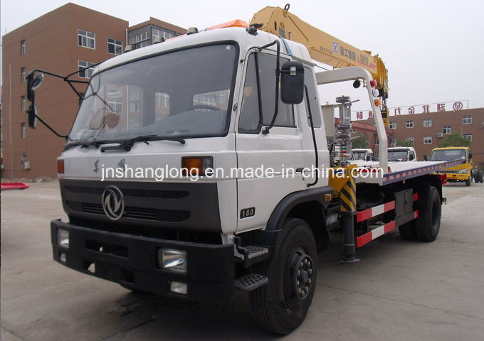 Dongfeng 5 Ton Flat Repair Truck Wrecker with 3 Ton Crane 