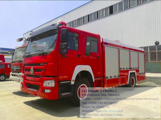 Sinotruk 12000L Fire Extinguisher Foam Powder Tank Fire Fighting Truck 