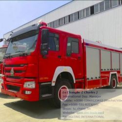 Sinotruk 12000L Fire Extinguisher Foam Powder Tank Fire Fighting Truck