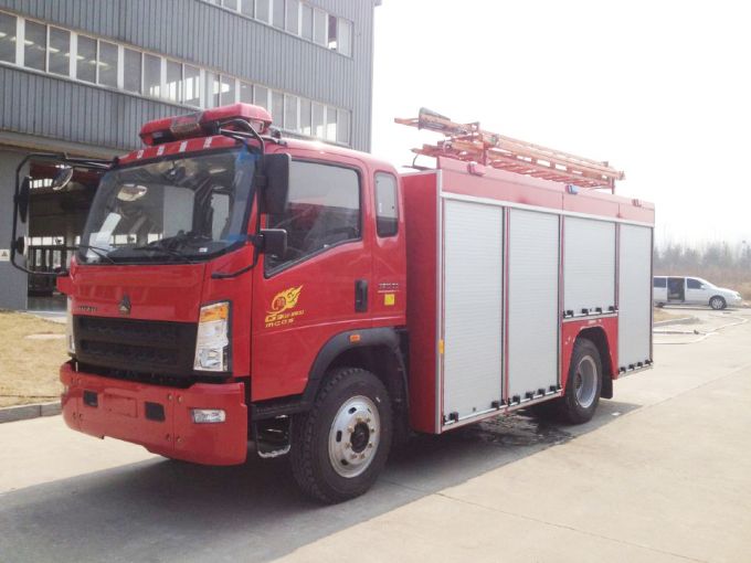 HOWO 4X2 3cbm 115PS Fire Truck Images 1
