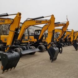 Hydraulic Walking Operation Simple Small Wheel Type Excavator