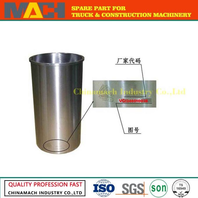 Cylinder Liner (VG1246010028) for HOWO A7 420 D12 Truck 