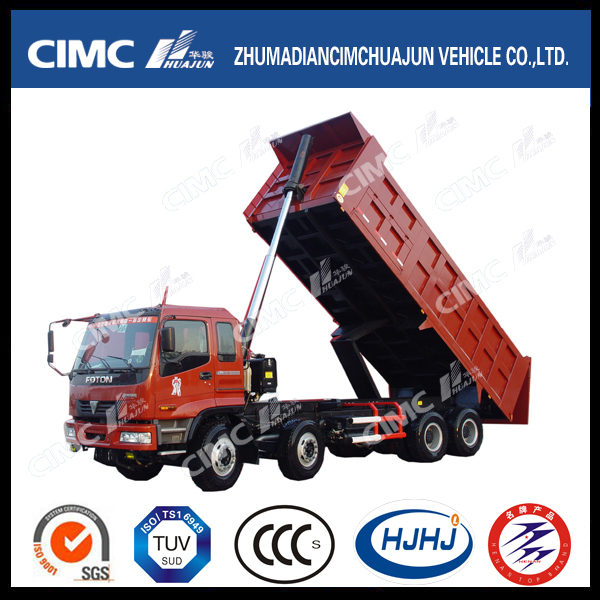 High Quality Foton Auman 8*4 Front Lifting Dump Truck Images 1