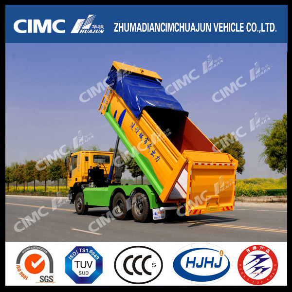 Cimc Huajun Intellectual Control Cover Dump Truck for City Garbage Images 1