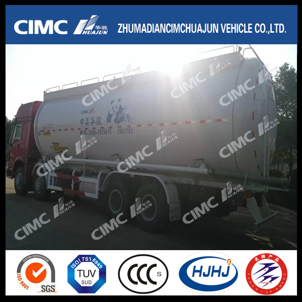 Cimc Huajun 8*4 35cbm Powder Tank Truck Images 1
