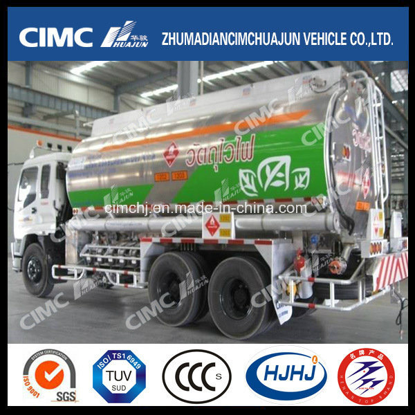 Cimc Huajun 6*4 Aluminium Alloy Oil/Fuel/LPG Tank Truck 