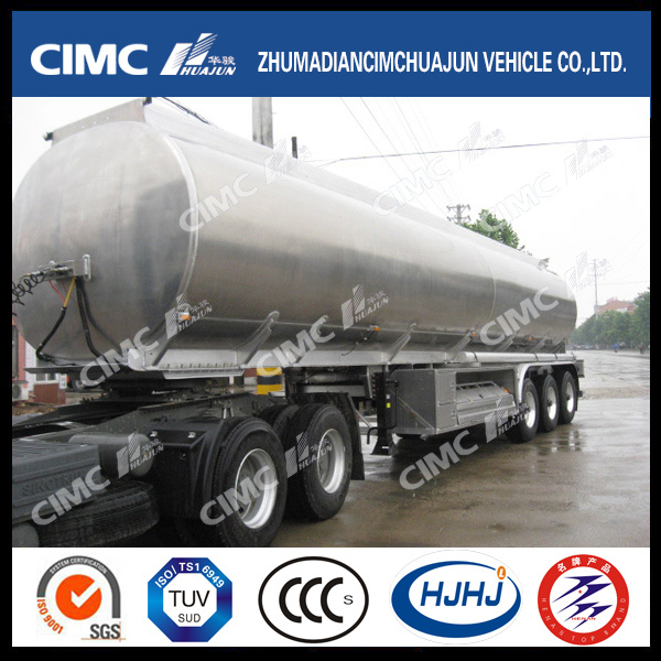 Cimc Huajun 45cbm Aluminium Alloy Gasoline/Petrol Tanker with Competitive Price Images 1