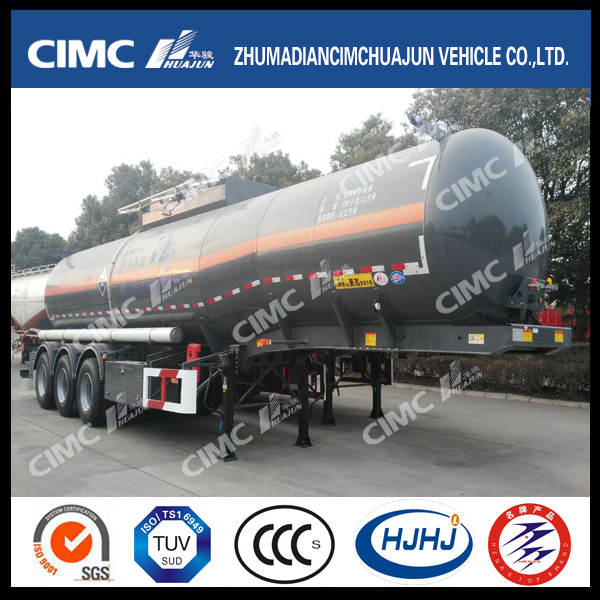 Cimc Huajun 32cbm Carbon Steel Chemical Liquid Tanker 